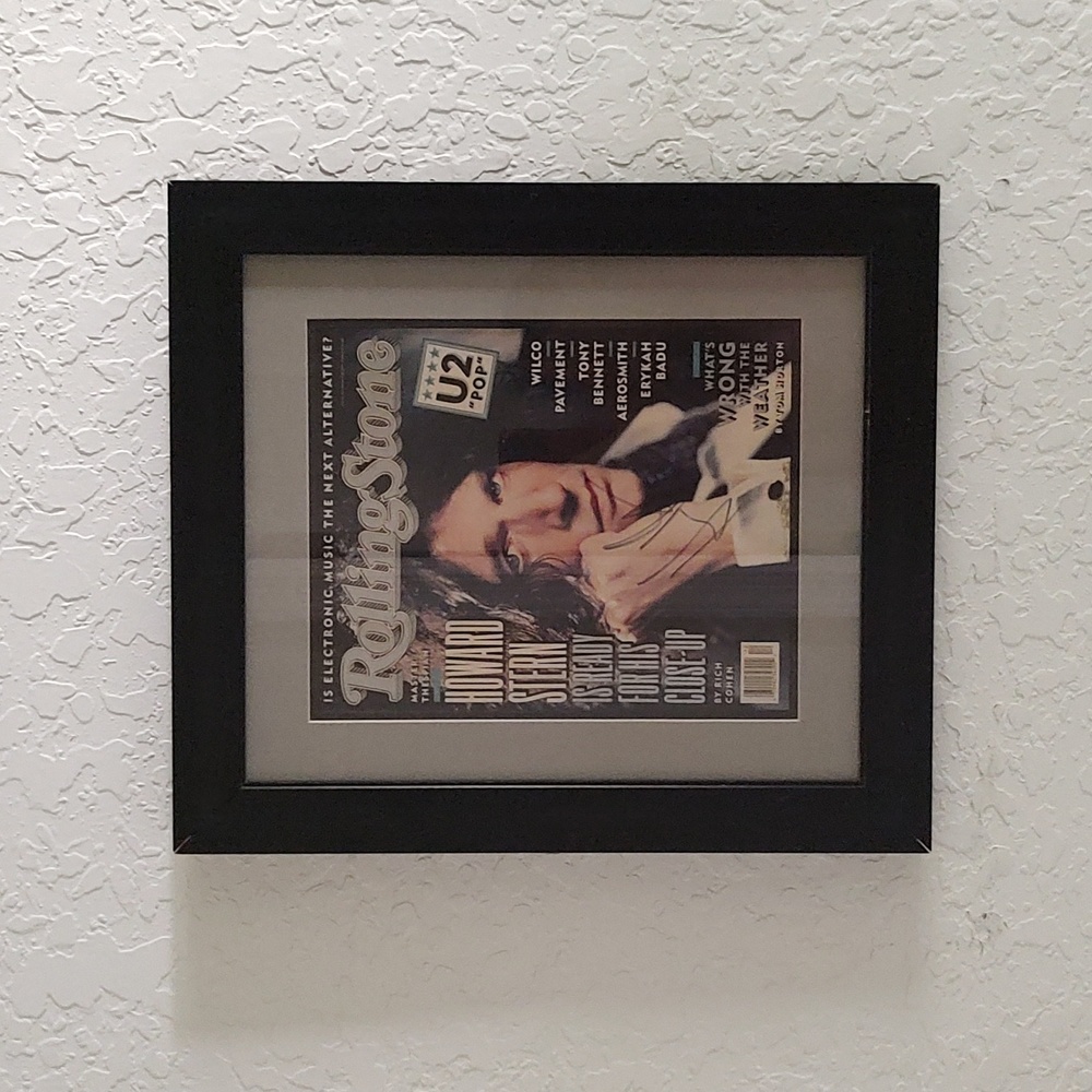 Authenticated Signed Howard Stern 1997 Rolling Stones Cover Framed